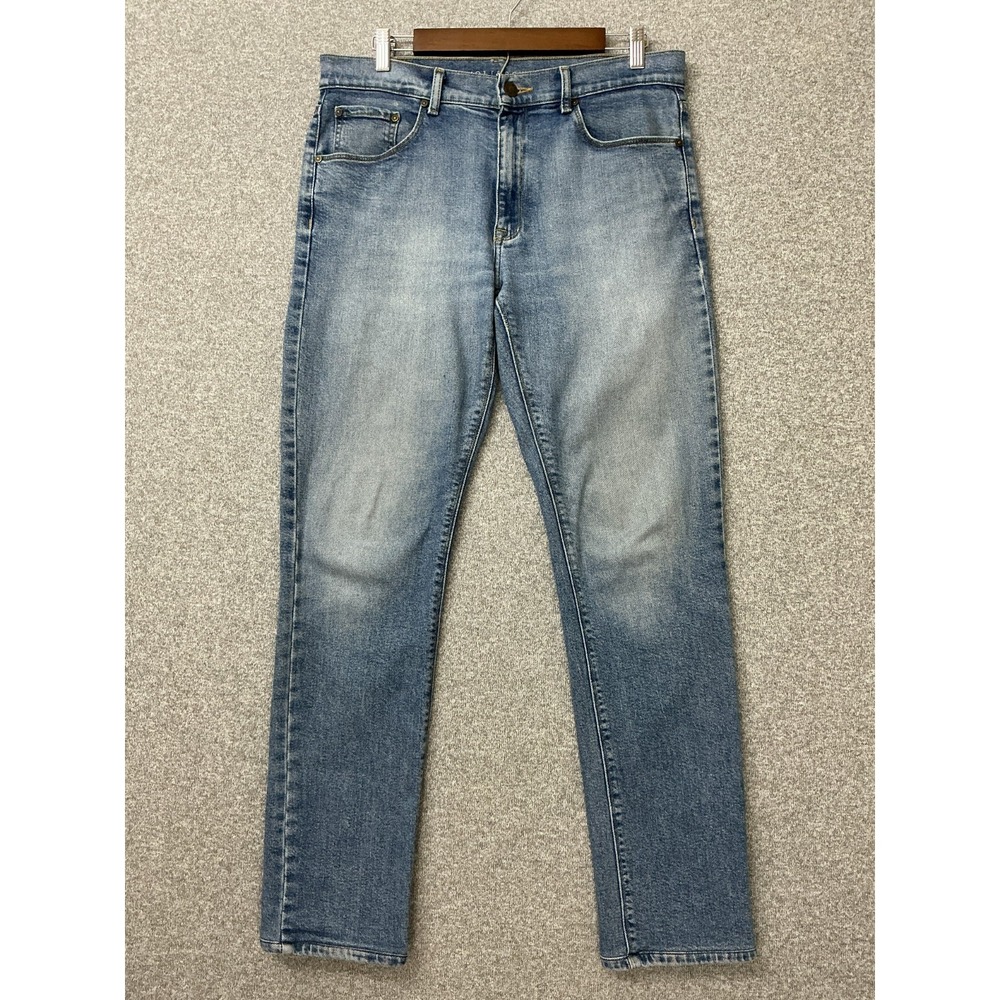 Mott & Bow Men's Slim Fit Bens Jeans 32x34 (act 32x32) Blue Stretch Straight Fit